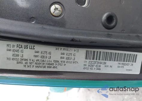 2019 Dodge Challenger R/T z USA, uszkodzony, nr VIN 2C3CDZBT2KH641280